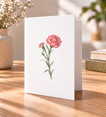 Carnation - January Birth Flower Card