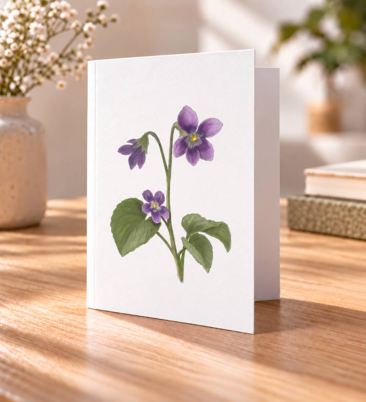 Violet - February Birth Flower Card