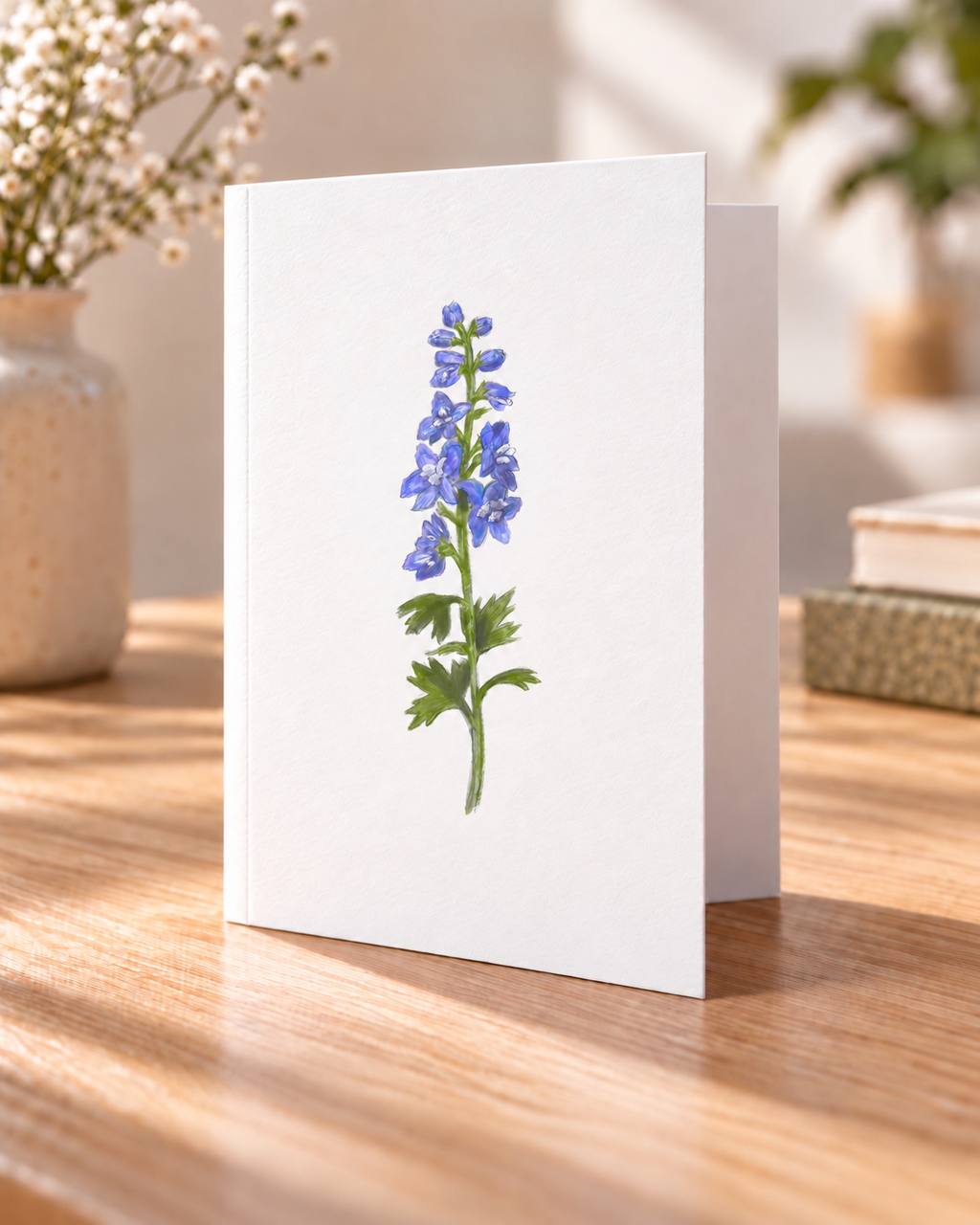 Larkspur - July Birth Flower Card