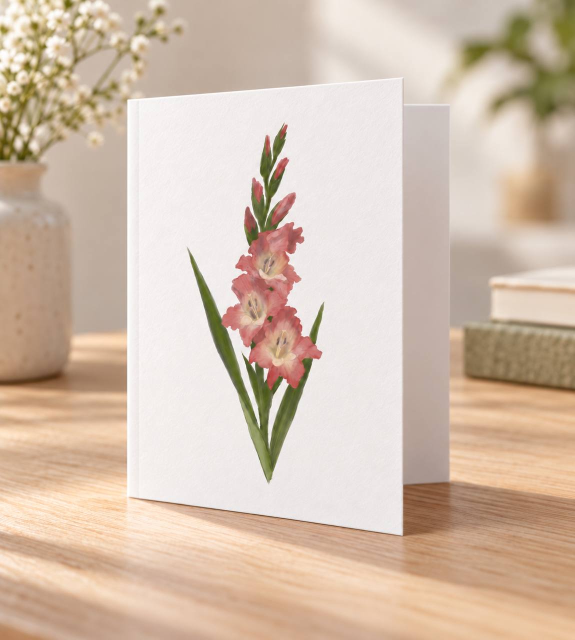 Gladiolus - August Birth Flower Card