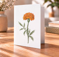Marigold - October Birth Flower Card