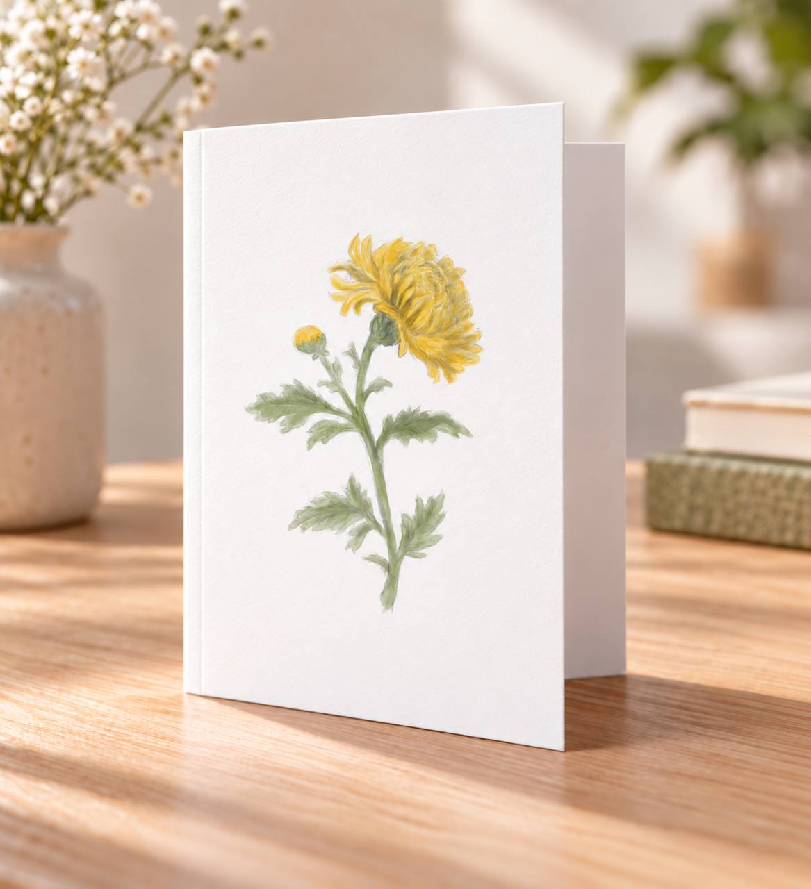 Chrysanthemum - November Birth Flower Card