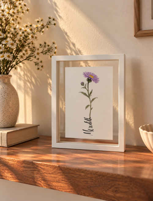 Aster - September Birth Flower Print