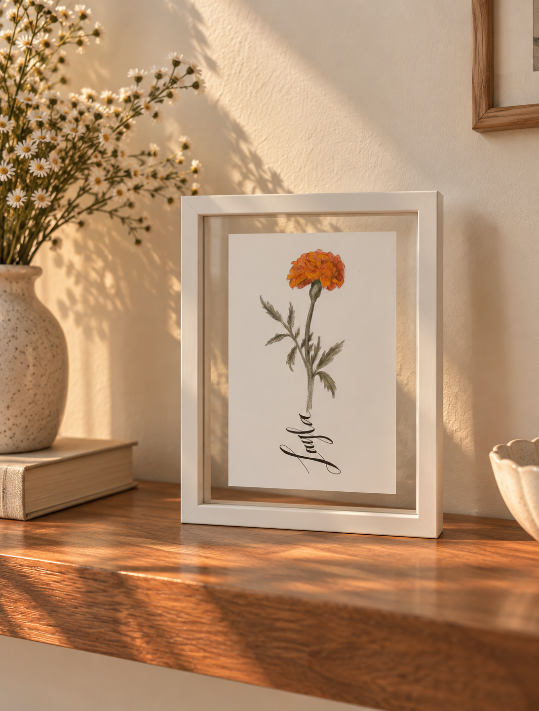 Marigold - October Birth Flower Print