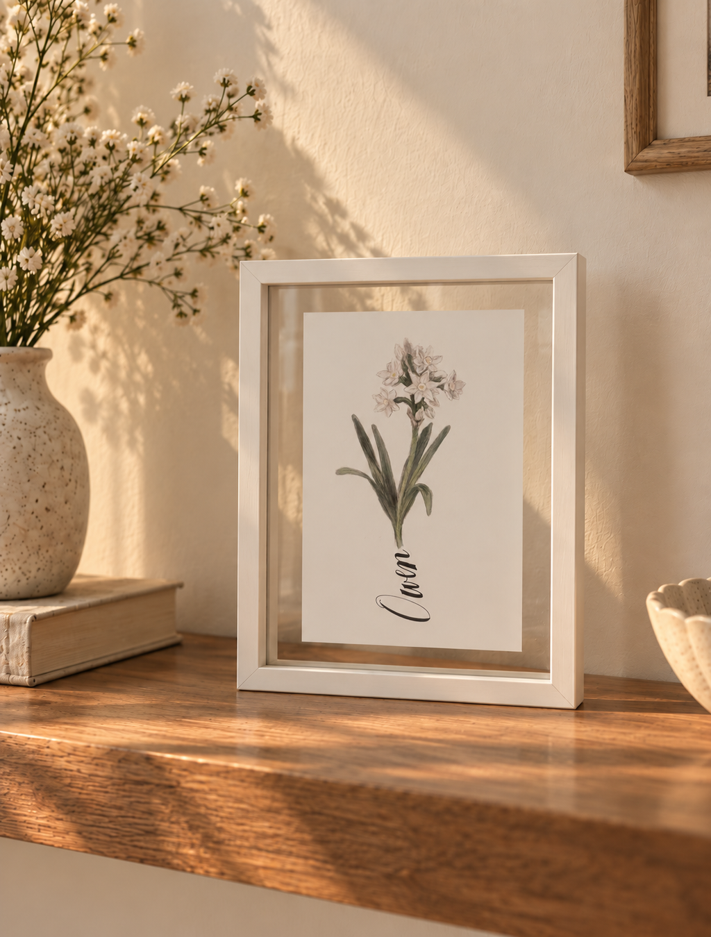 Paperwhite Narcissus - December Birth Flower Print